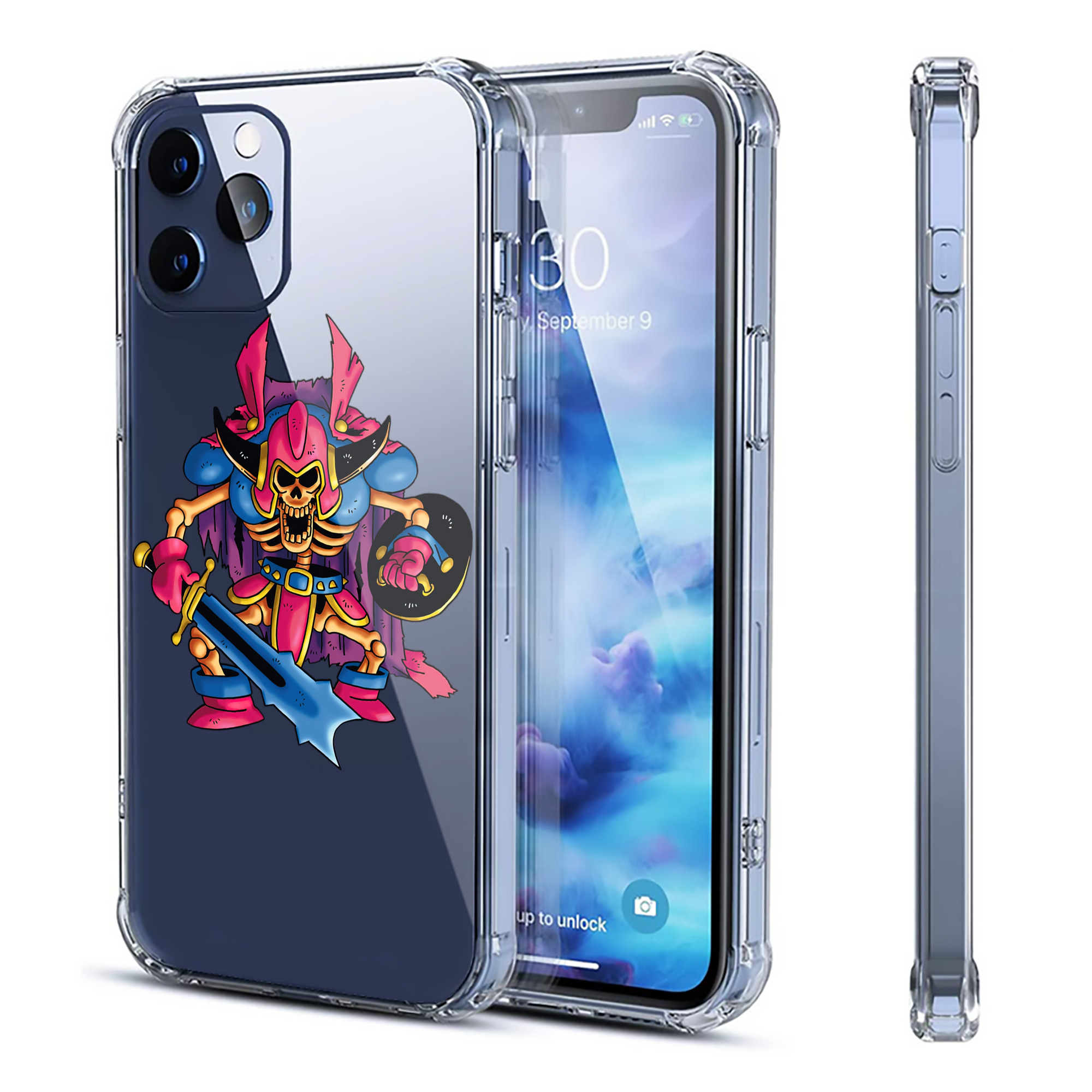 （画像用） ドラゴンクエスト Doragon Kuesuto Dragon Quest 【iPhone 12シリーズ対応】透明スマホケース（クリアソフトケース）